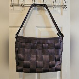 Harveys Woven Shoulder Bag in Deep Purple